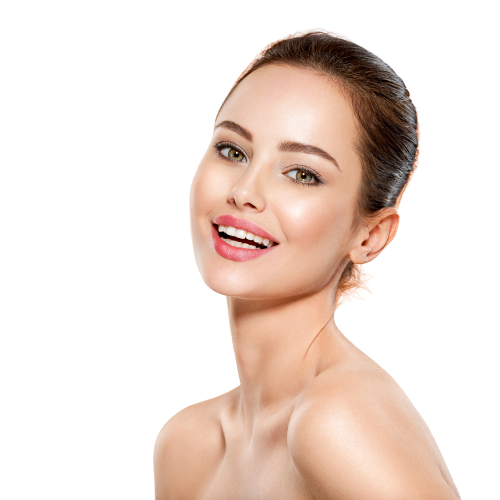 portrait of smiling young woman with clean face 5KPT7NZ